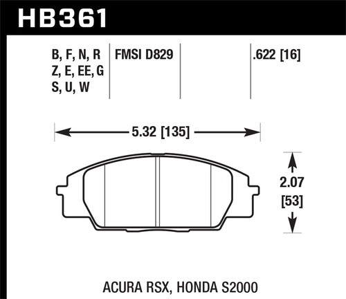 Hawk performance hb361u 622 - hawk,